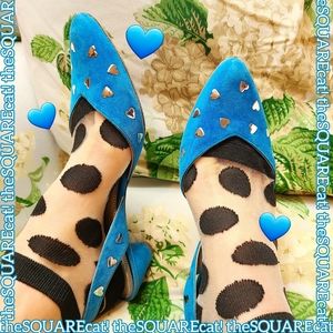 Vtg 💙 MARC JACOBS 💙 blue suede pointed toe low heel slingback princess 💙shoes